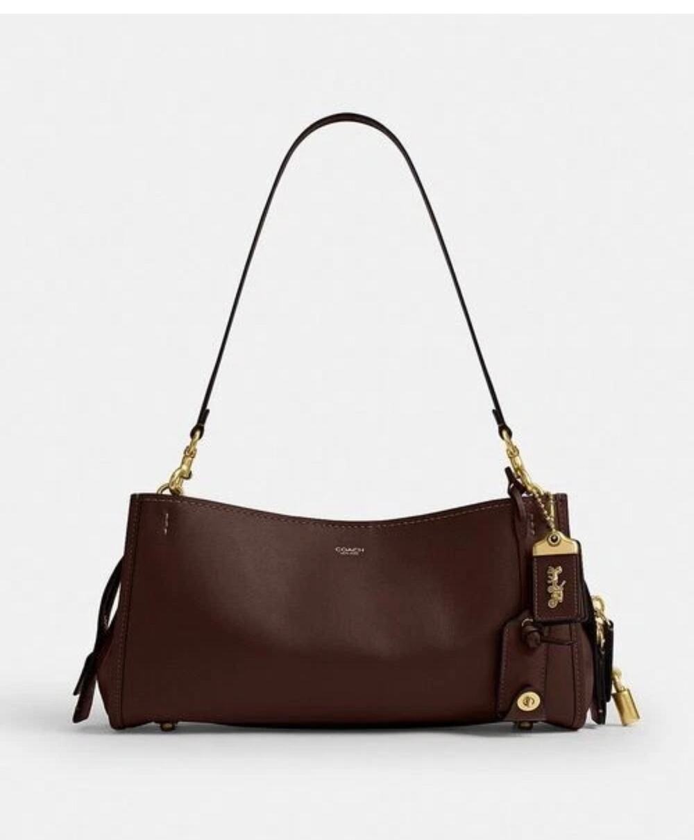Coach Rogue Shoulder Bag 34 Soft Grain Leather Handbag CCX18 B4MPL Maple New